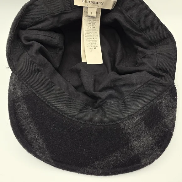 Burberry Edith Check Exploded newsboy hat. Wool Blend Sz L. - Picture 4 of 5